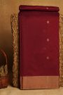 Chanderi Sico Maroon Saree
