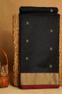 Chanderi Sico Black Saree