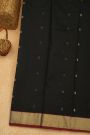 Chanderi Sico Black Saree