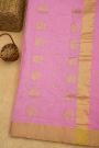 Chanderi Sico Light Pink Saree