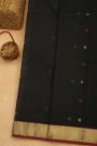 Chanderi Sico Black Saree
