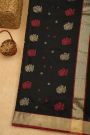 Chanderi Sico Black Saree