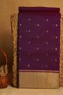 Chanderi Sico Dark Purple Saree