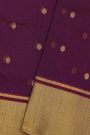 Chanderi Sico Dark Purple Saree