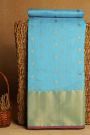 Chanderi Sico Sky Blue Saree