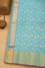 Chanderi Sico Sky Blue Saree