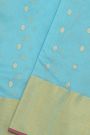 Chanderi Sico Sky Blue Saree