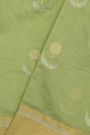 Chanderi Sico Pista Green Saree