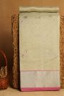Chanderi Sico Cream Saree