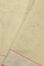 Chanderi Sico Cream Saree