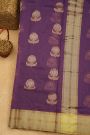 Chanderi Sico Purple Saree