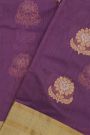 Chanderi Sico Purple Saree