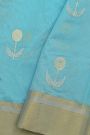 Chanderi Sico Sky Blue Saree