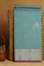 Chanderi Sico Sky Blue Saree