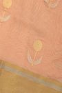 Chanderi Sico Peach Saree