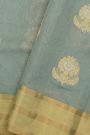 Chanderi Sico Grey Saree