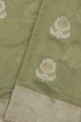 Chanderi Sico Sage Green Saree