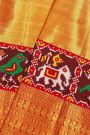 Fusion Silk Gold Ikat Patola Zari Border Saree