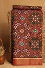 Patola Silk Maroon Saree With Paithani Pallu