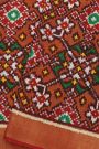 Patola Silk Maroon Saree With Paithani Pallu