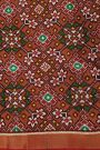 Patola Silk Maroon Saree With Paithani Pallu