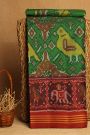 Patola Silk Parrot Green Saree
