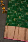 Kuppadam Sico Bottle Green Saree