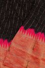 Bandhani Silk Black Saree With Paithani Border
