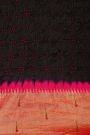 Bandhani Silk Black Saree With Paithani Border