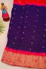Bandhani Silk Navy Blue Saree With Paithani Border