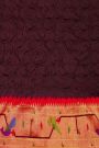 Bandhani Silk Brown Saree With Paithani Border