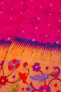 Bandhani Silk Pink Bandhani Print Saree With Paithani Border