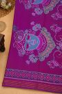 Patola Silk Purple Saree With Florals And Leaves Body And Self Florals And Leaves Border