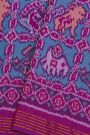 Patola Silk Purple Saree With Florals And Leaves Body And Self Florals And Leaves Border