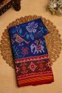 Patola Silk Maroon Saree With Florals And Leaves Body And Self Florals And Leaves Border