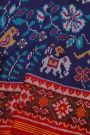 Patola Silk Maroon Saree With Florals And Leaves Body And Self Florals And Leaves Border