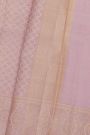 Kancheepuram Silk Lavender Dhoti With Florals In Curvy Shapes
