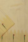 Kancheepuram Silk Cream Dhoti With Muniya Buttis Temple Border