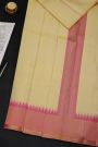 Kancheepuram Silk Cream Dhoti With Contrast Kaddi Border