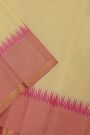 Kancheepuram Silk Cream Dhoti With Contrast Kaddi Border