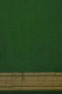 Ikat Silk Bottle Green Saree