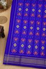 Ikat Silk Royal Blue Saree