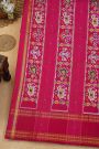 Ikat Silk Yellow Saree