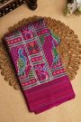 Ikat Silk Pink Saree