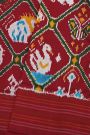 Ikat Silk Maroon Saree