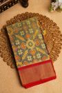 Ikat Silk Dual Colour Saree