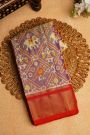 Ikat Silk Lavender Saree