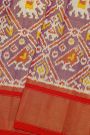 Ikat Silk Lavender Saree