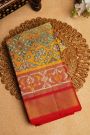 Ikat Silk Mustard Saree