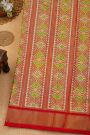 Ikat Silk Mustard Saree